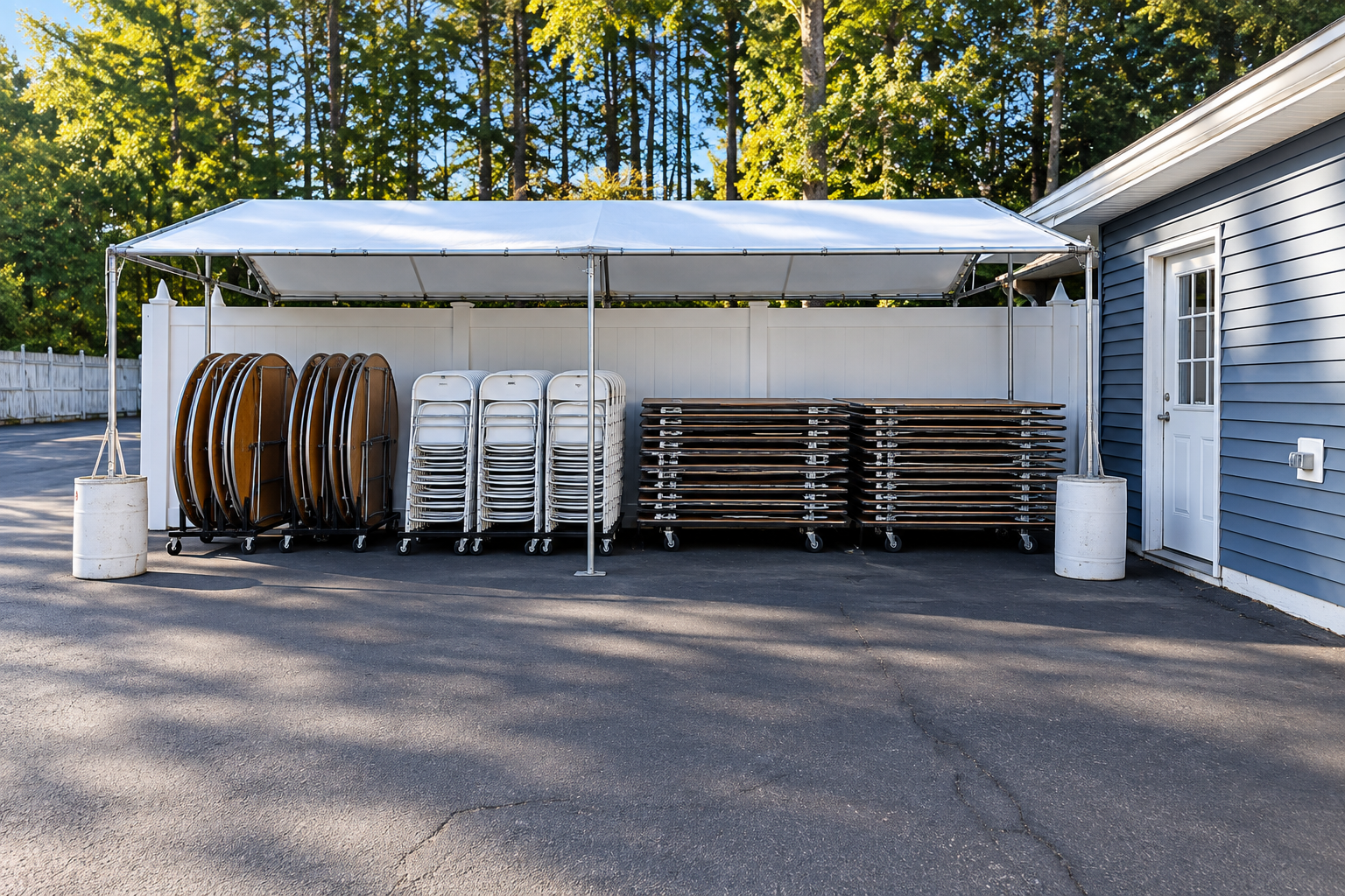 AA Tents and Inflatables customer pickup area